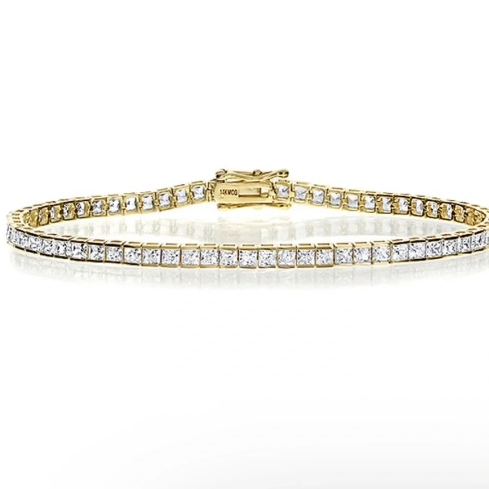18k Petite Princess Tennis Bracelet - Picture 5 of 11